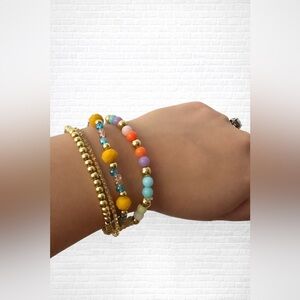 Pastel Beaded Bracelet Set